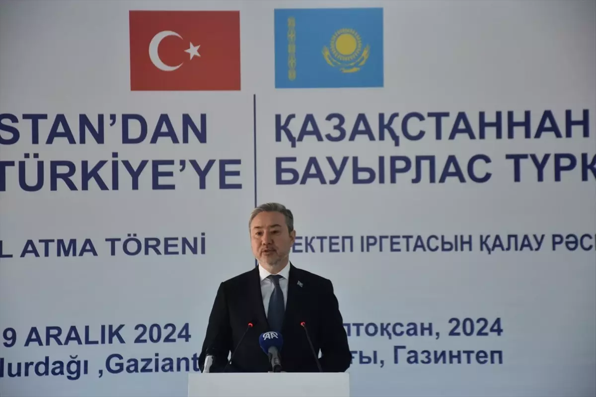 Kazakistan’dan Nurdağı’na Okul İnişaatı Başladı